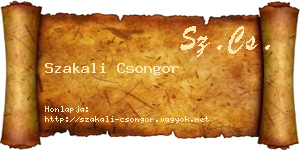 Szakali Csongor névjegykártya