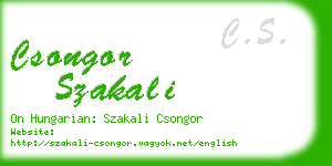 csongor szakali business card